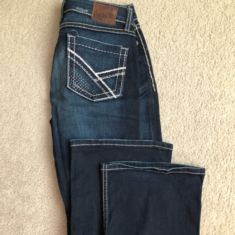 Bke like new dark wash jeans 29”x33 1/2”